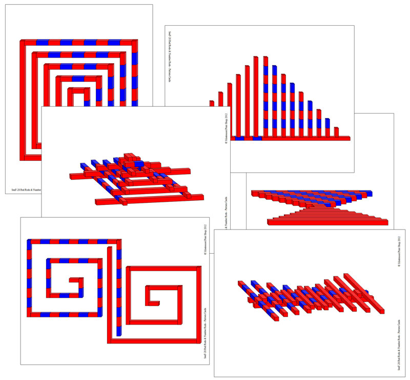 Red Rod & Number Rod Pattern Cards - Montessori Print Shop