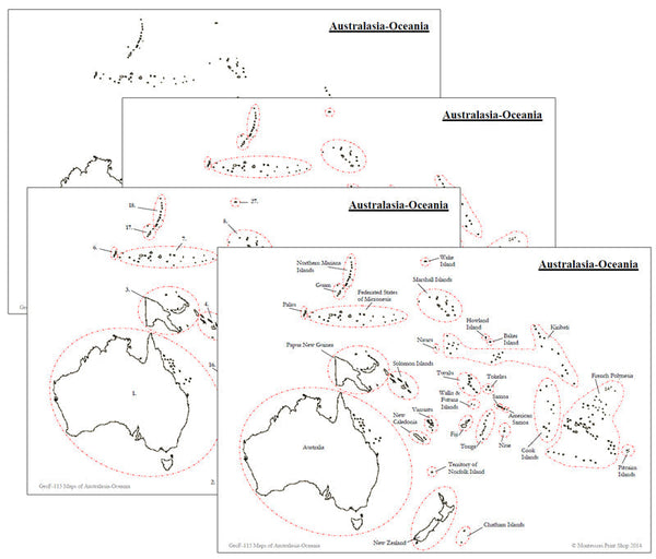 Oceania Maps & Masters - Montessori Print Shop