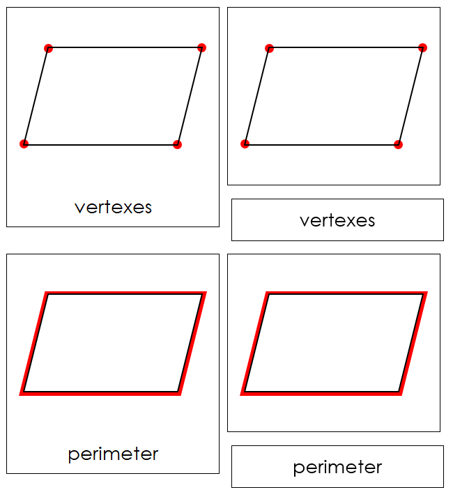 Study of a Parallelogram Cards - Montessori Print Shop geometry cards