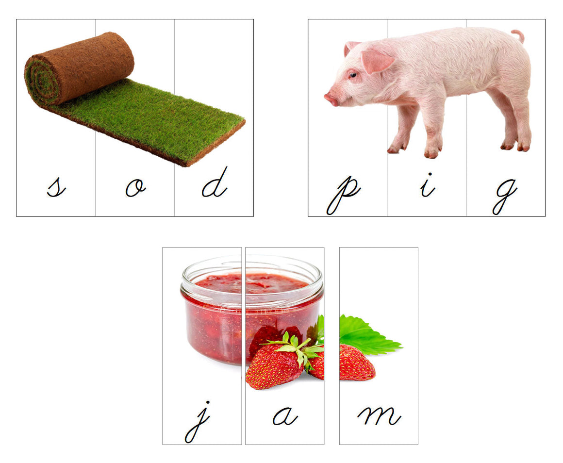Phonetic Word Puzzles - Montessori Print Shop language materials