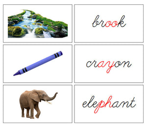 Step 3: Phonogram Words & Picture Cards - Set 2 (photos) - CURSIVE - Montessori Print Shop phonogram lesson