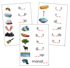 Step 3: Phonogram Sound Cards - Set 1 (photos) - Montessori Print Shop language program