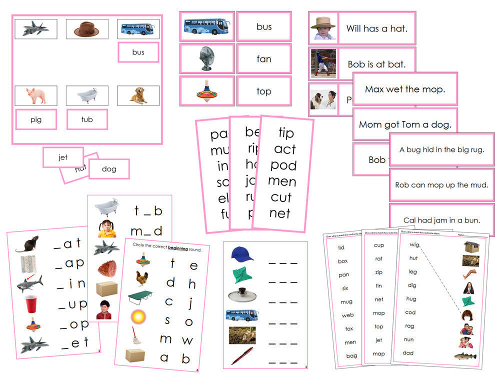 Language Pink Montessori Pink Language Series (photos) - Montessori Print Shop