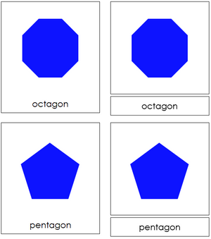 Polygons 3-Part Cards - Montessori Print Shop geometry cards