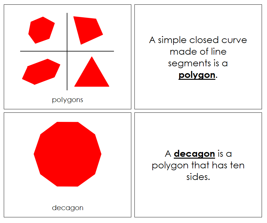 Polygons (complex concepts) Geometry Book - Montessori Print Shop