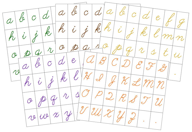 Cursive Letter Key Cursive Letters Alphabet Chart Printable