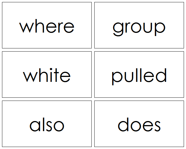 Puzzle Word Cards - Montessori language cards