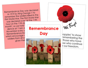 Remembrance Day Cards & Booklet - Montessori Print Shop