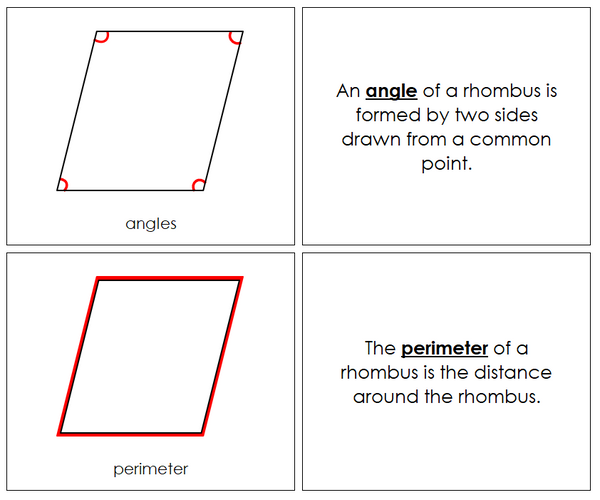 Study of a Rhombus Book - Montessori Print Shop - Montessori Print Shop ...