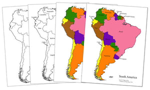 Montessori Maps of South America - Montessori Print Shop continent study