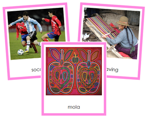 South American Culture - Montessori continent cards