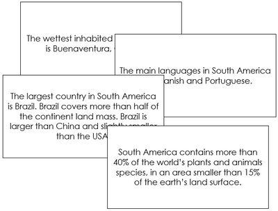 South America Fun Facts - Montessori Print Shop