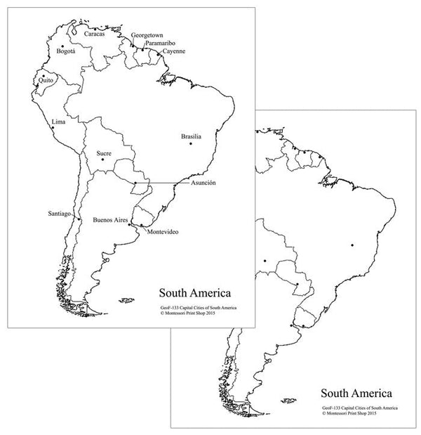 South American Capital Cities Map Montessori Print Shop Montessori South american capital cities map montessori print shop montessori