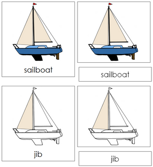 Sailboat Nomenclature 3-Part Cards - Montessori Print Shop