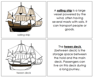 Parts of a Sailing Ship Nomenclature Book - Montessori Print Shop