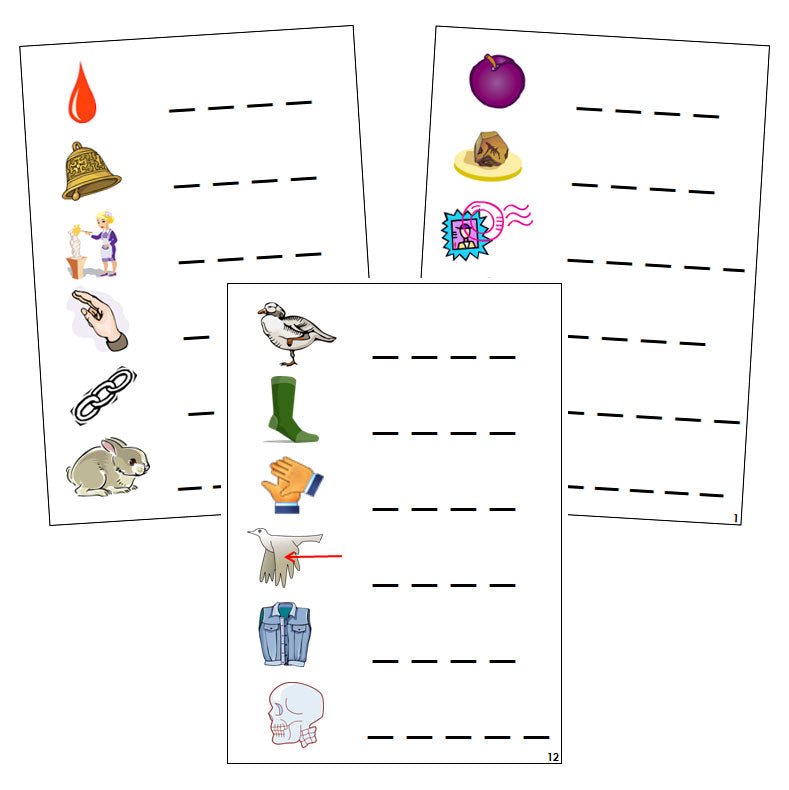 Step 2: Spelling Cards - CURSIVE - Montessori Print Shop phonics lesson