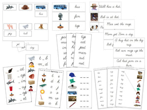 Step 1 Language Series Bundle (photos) - CURSIVE - Montessori Print Shop Phonics Program