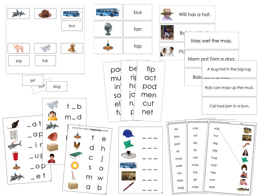 Step 1 Language Series Bundle (photos) - Montessori Print Shop phonics program