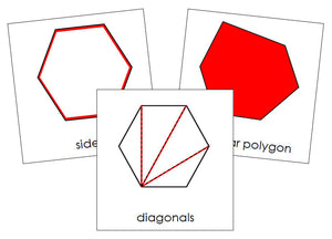 Study of a Polygon Cards - Montessori Print Shop geometry cards