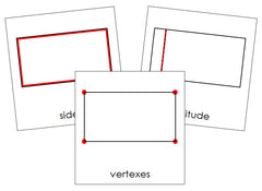 Study of a Rectangle Cards - Montessori Print Shop