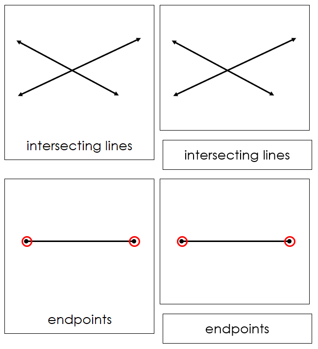 The Study of Lines Cards - Montessori Print Shop geometry cards