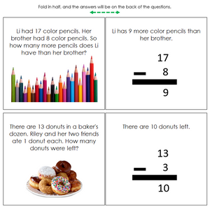 Subtraction Word Problems - Montessori Print Shop