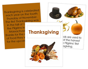 Thanksgiving Cards & Booklet (USA) - Montessori Print Shop