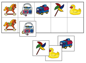 Toys Match-Up & Memory Game - Montessori Print Shop preschool activity