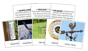 Types of Weather Instruments - Montessori Print Shop science materials