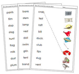 Step 2: Phonetic Word & Picture Match - Montessori language cards - Montessori Print Shop