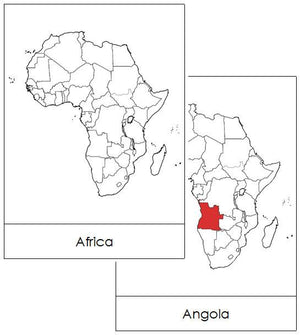Africa Flash Cards - Montessori geography cards