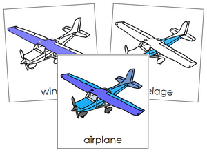 Airplane Nomenclature Cards - Montessori Print Shop