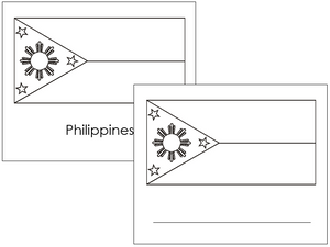 Flags of Asia Blackline Masters - Montessori Print Shop continent study