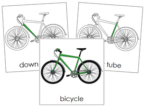 Bicycle Nomenclature Cards - Montessori Print Shop