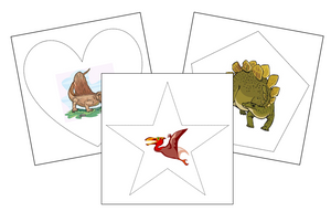 Dinosaur Cutting Work - Montessori Print Shop preschool cutting practice