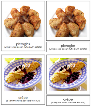 European Food Cards - Montessori Print Shop continent study