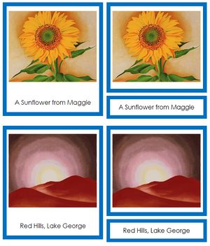Georgia O'Keeffe Art Cards (borders) - Montessori Print Shop