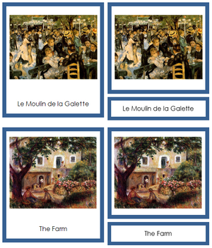 Pierre-Auguste Renoir Art Cards (borders) - Montessori Print Shop