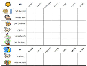 Responsibilities Chart For Home - Montessori Print Shop preschool materials