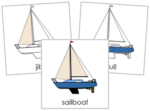 Sailboat Nomenclature Cards - Montessori Print Shop