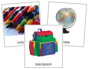 School Items 3-Part Cards - Montessori Print Shop