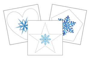 Snowflakes Cutting Work - Montessori Print Shop preschool cutting practice