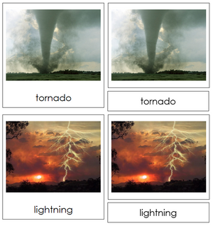 Types of Weather Nomenclature 3-Part Cards - Montessori Print Shop